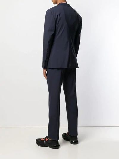 Shop Prada Formal Tailored Suit In Blue