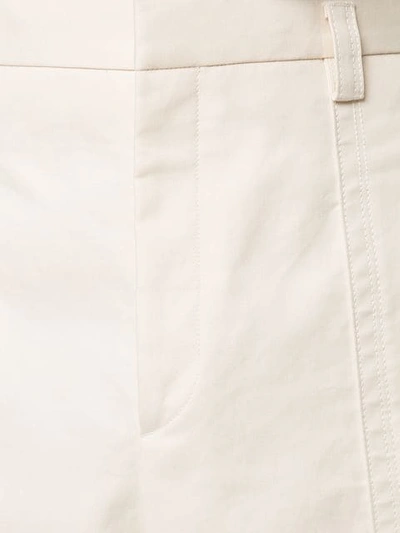 Shop Jil Sander Wide Leg Chino Shorts In White