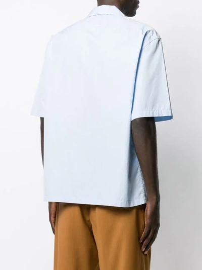 Shop Barena Venezia Barena Short-sleeve Fitted Shirt - Blue