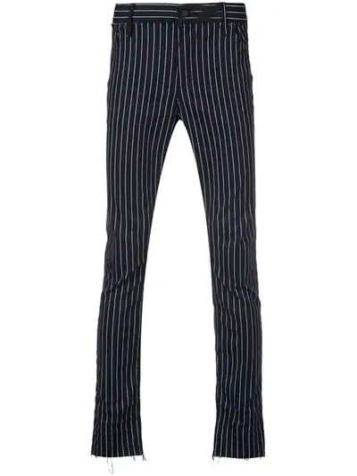 Shop Rta Skinny Pinstripe Trousers - Black