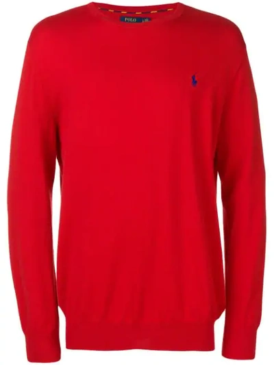Shop Polo Ralph Lauren Classic Pullover In 007 Martin Red