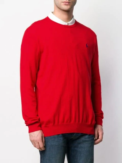 Shop Polo Ralph Lauren Classic Pullover In 007 Martin Red