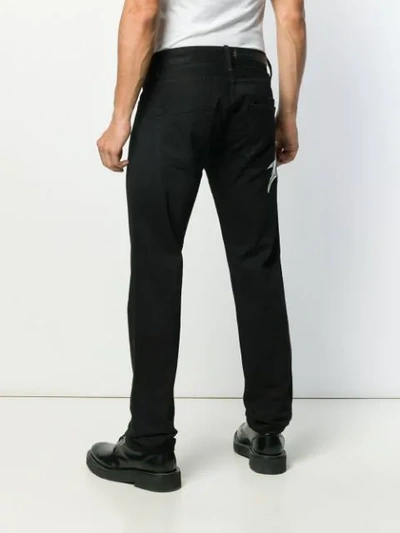 Shop Philipp Plein Straight-leg Jeans - Black