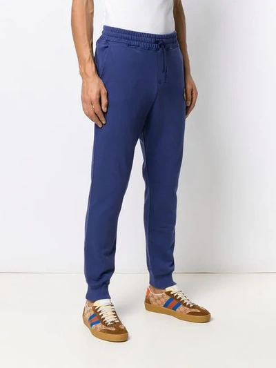 Shop Vivienne Westwood Anglomania Contrast Logo Track Pants In Blue