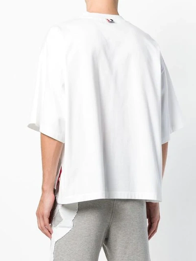 Shop Thom Browne Oversized Jersey Pocket Tee In White