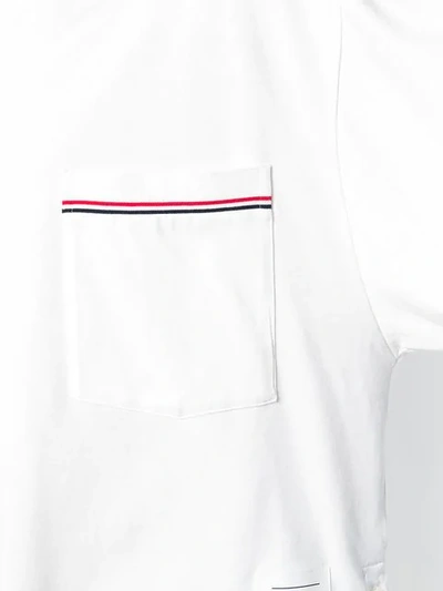 Shop Thom Browne Oversized Jersey Pocket Tee In White