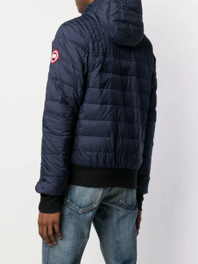 Shop Canada Goose Hooded Padded Jacket In Blue
