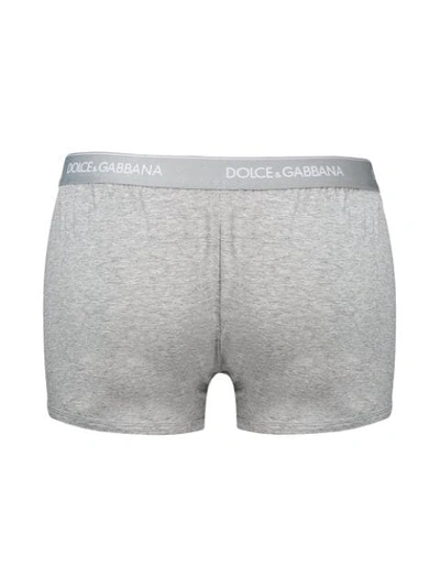 Shop Dolce & Gabbana Logo Boxers In Grey