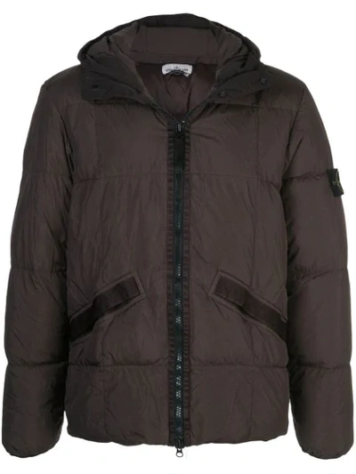 Shop Stone Island Goose Down Jacket In V0070