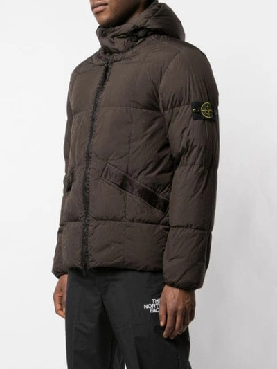 Shop Stone Island Goose Down Jacket In V0070