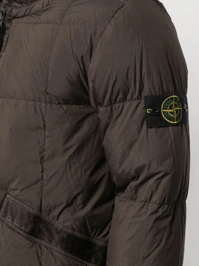 Shop Stone Island Goose Down Jacket In V0070