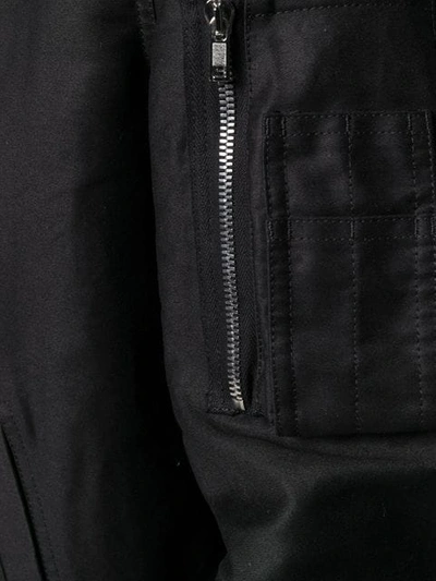 Shop Rick Owens Drkshdw Zipped Bomber Jacket In Black