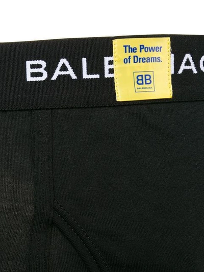 Shop Balenciaga Logo Waistband Boxers In Black