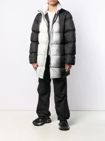 Shop Rick Owens Spray Effect Padded Jacket In Black