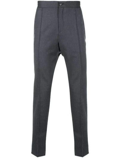 Shop Z Zegna Tapered Trousers In Grey