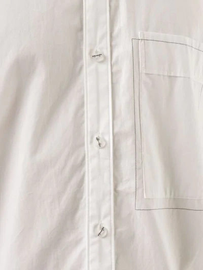 Shop Yoshiokubo Hooded Shirt In White