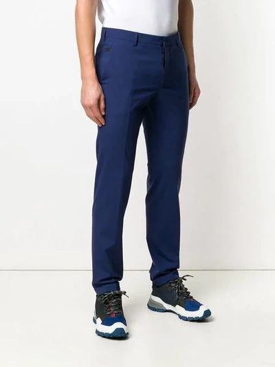 Shop Prada Straight-leg Chinos In Blue