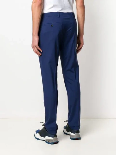 Shop Prada Straight-leg Chinos In Blue