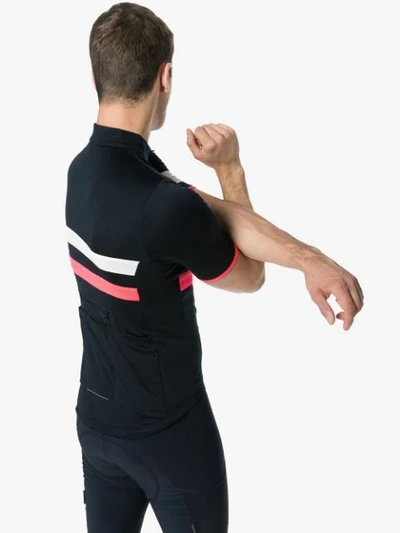 Shop Rapha Brevet Striped Jersey Top In Blue