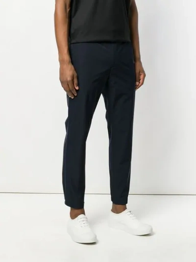 Shop Prada Straight Leg Trousers In Blue