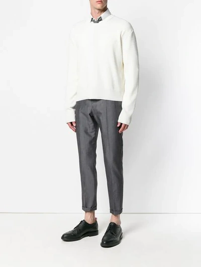 Shop Thom Browne Center In White