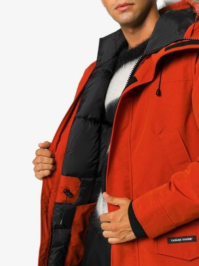 Shop Canada Goose Langford Hooded Parka In Red