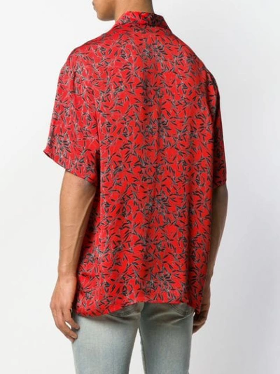 REPRESENT FLORAL PRINT SHIRT - 红色