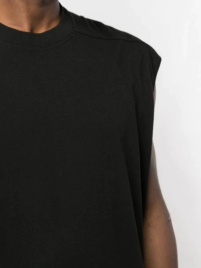 RICK OWENS 超大款无袖T恤 - 黑色