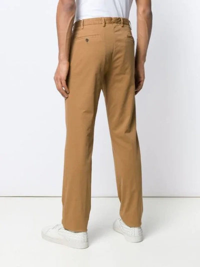 Shop Lardini Paris Trousers In Brown