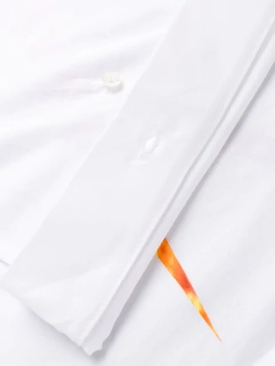 Shop Neil Barrett T-shirt Mit Flammen-blitz In White