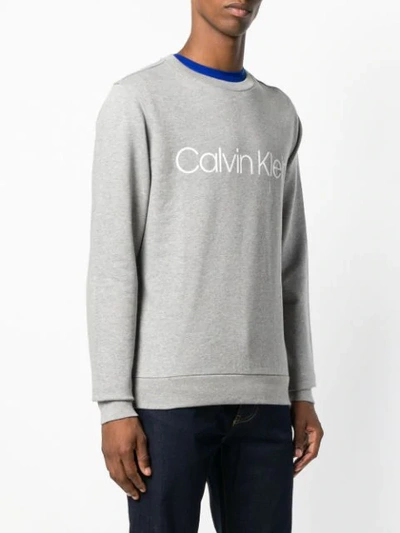 Shop Calvin Klein Jeans Est.1978 Sweatshirt Mit Logo-print In Grey