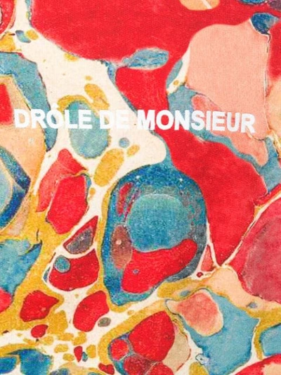 DRÔLE DE MONSIEUR ABSTRACT PRINT HOODIE - 大地色