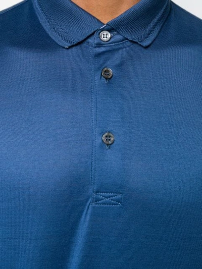 Shop Corneliani Polo Shirt In Blue