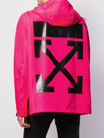 Shop Off-white Packaway Rain Jacket In Pink