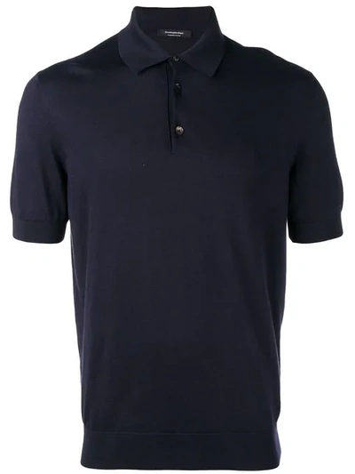 Shop Ermenegildo Zegna Mm Polo Shirt In Blue