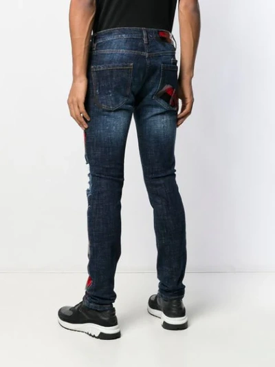 Shop Philipp Plein Super Skinny Jeans - Blue