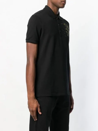 Shop Versace Medusa Motif Polo Shirt In Black