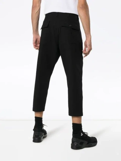 Shop Sophnet. Drop-crotch Cropped Trousers - Black