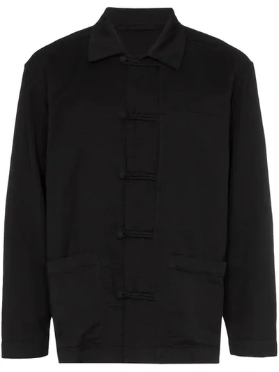 Shop Issey Miyake Chinese Button Shirt Jacket In Black