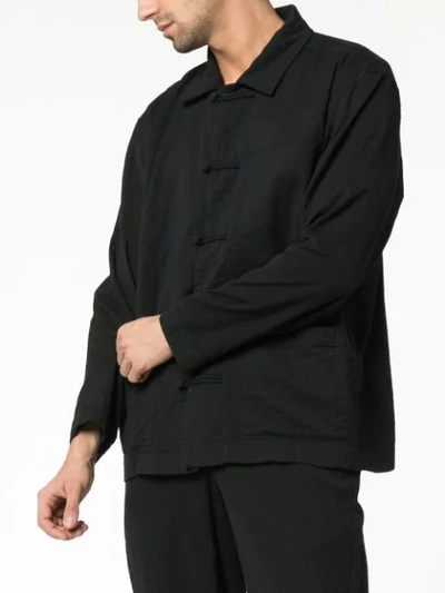 Shop Issey Miyake Chinese Button Shirt Jacket In Black