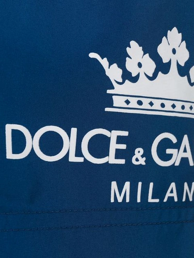 Shop Dolce & Gabbana Logo Swimming Shorts In Blue