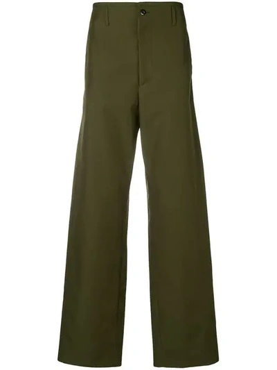 Shop Oamc Wide-leg Trousers In Green