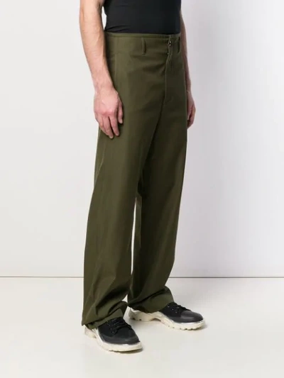 Shop Oamc Wide-leg Trousers In Green