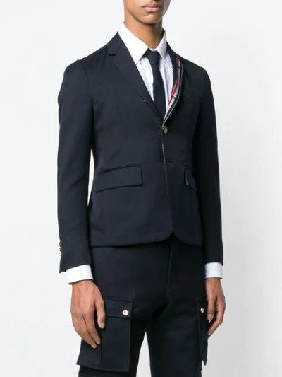 Shop Thom Browne Rwb Stripe Unconstructed Sport Coat In Blue