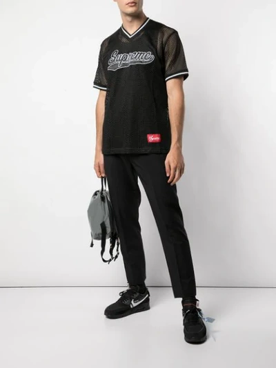 Supreme Mesh Baseball Top In Black | ModeSens