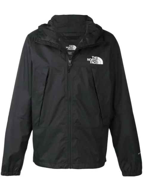 black north face rain jacket