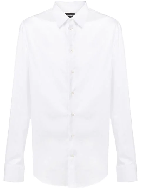 Emporio Armani Button Down Shirt In White | ModeSens