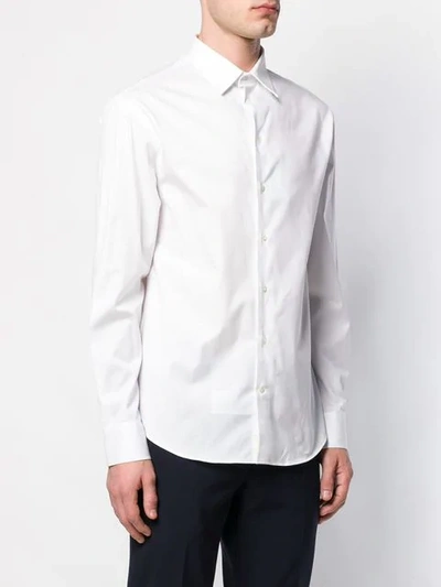 Shop Emporio Armani Button Down Shirt In White