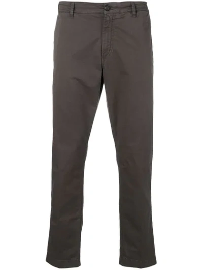 Shop White Sand Straight-leg Trousers In Grey