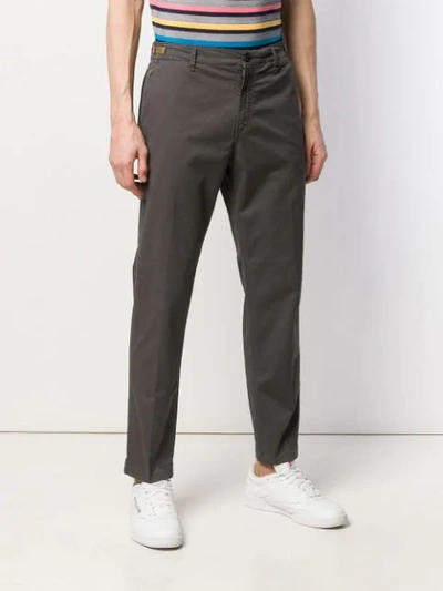 Shop White Sand Straight-leg Trousers In Grey